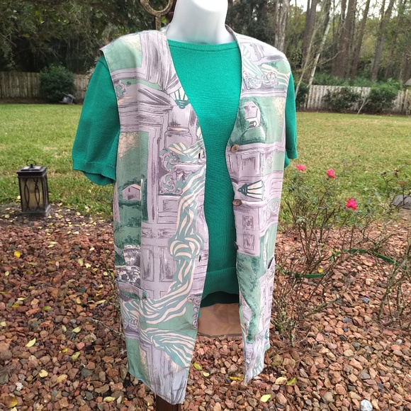 Vintage Vest by August Silk EUC L - Picture 2 of 5